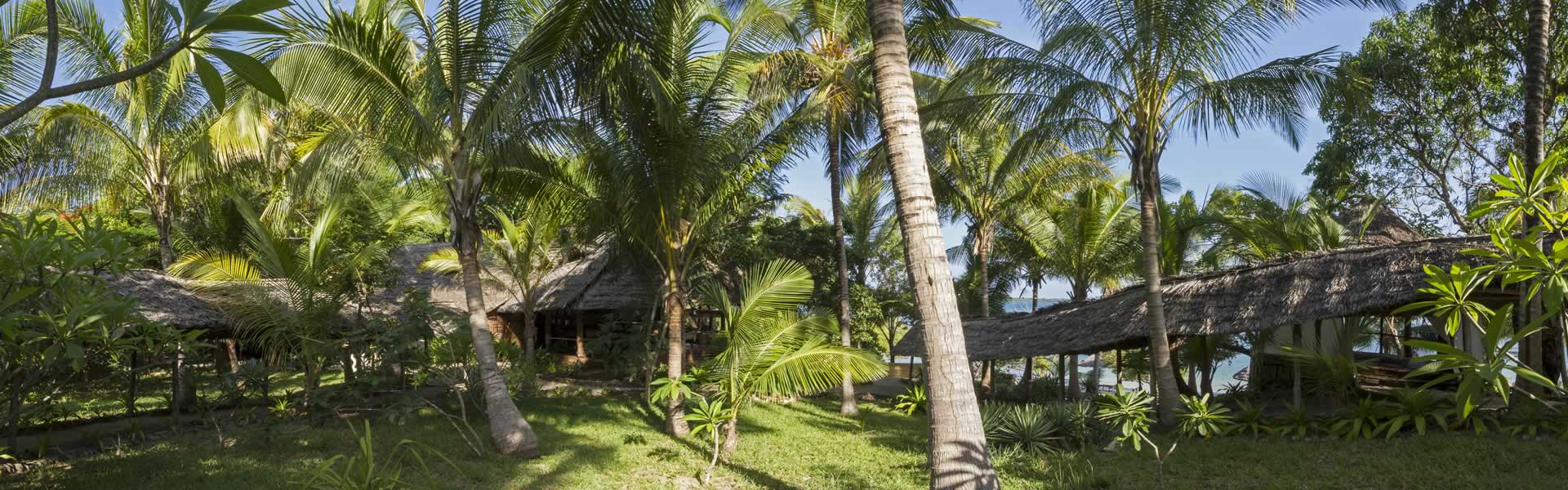 Bungalow, garden and beach